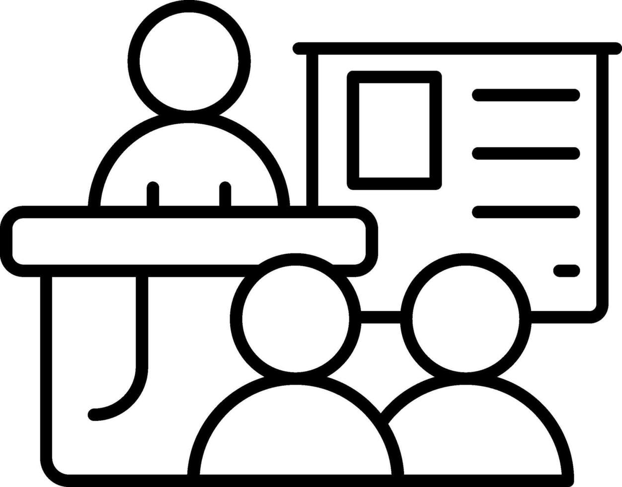 Medical Conference Line Icon vector