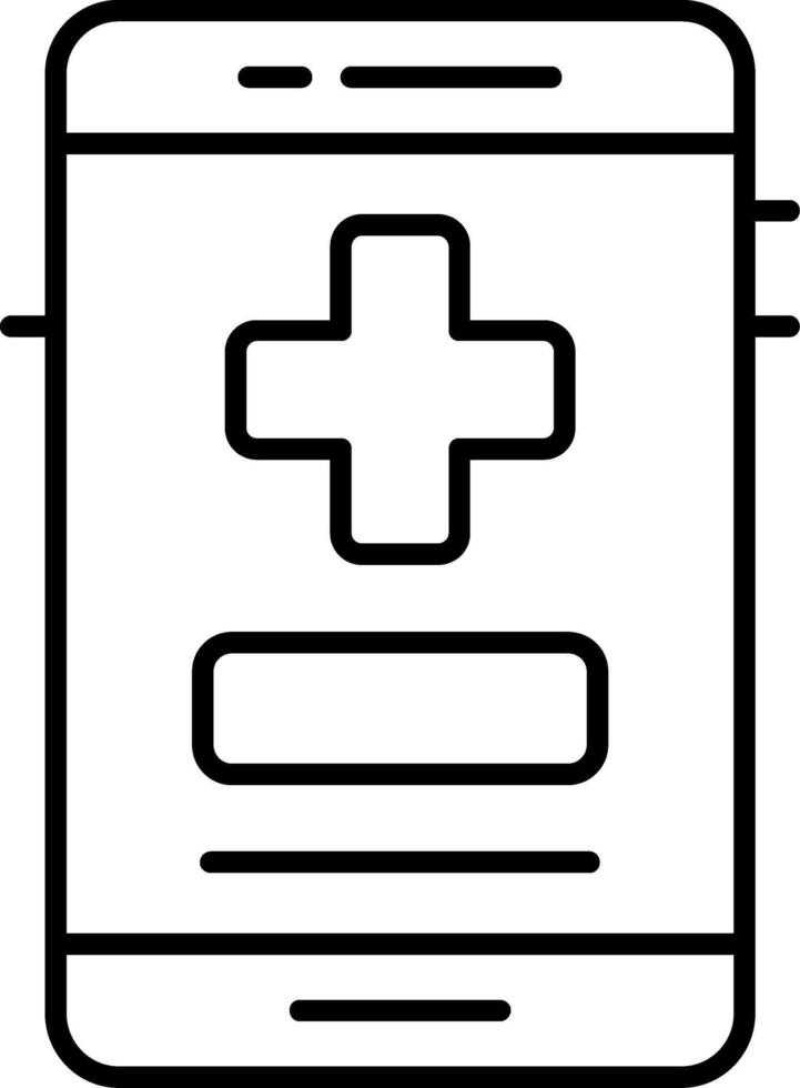 Health App Line Icon vector