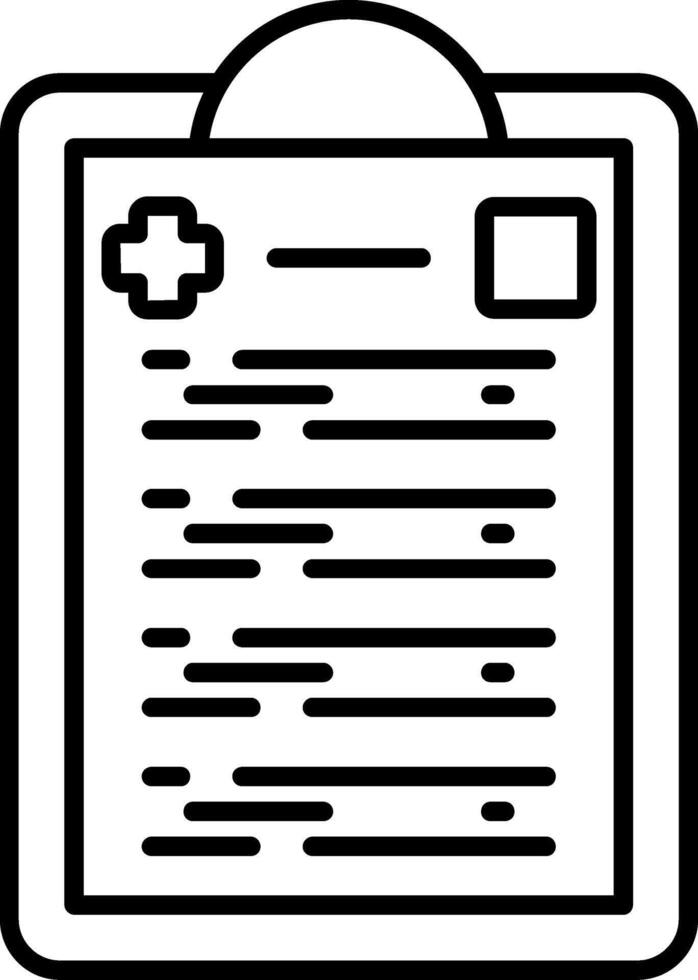 Medical History Line Icon vector