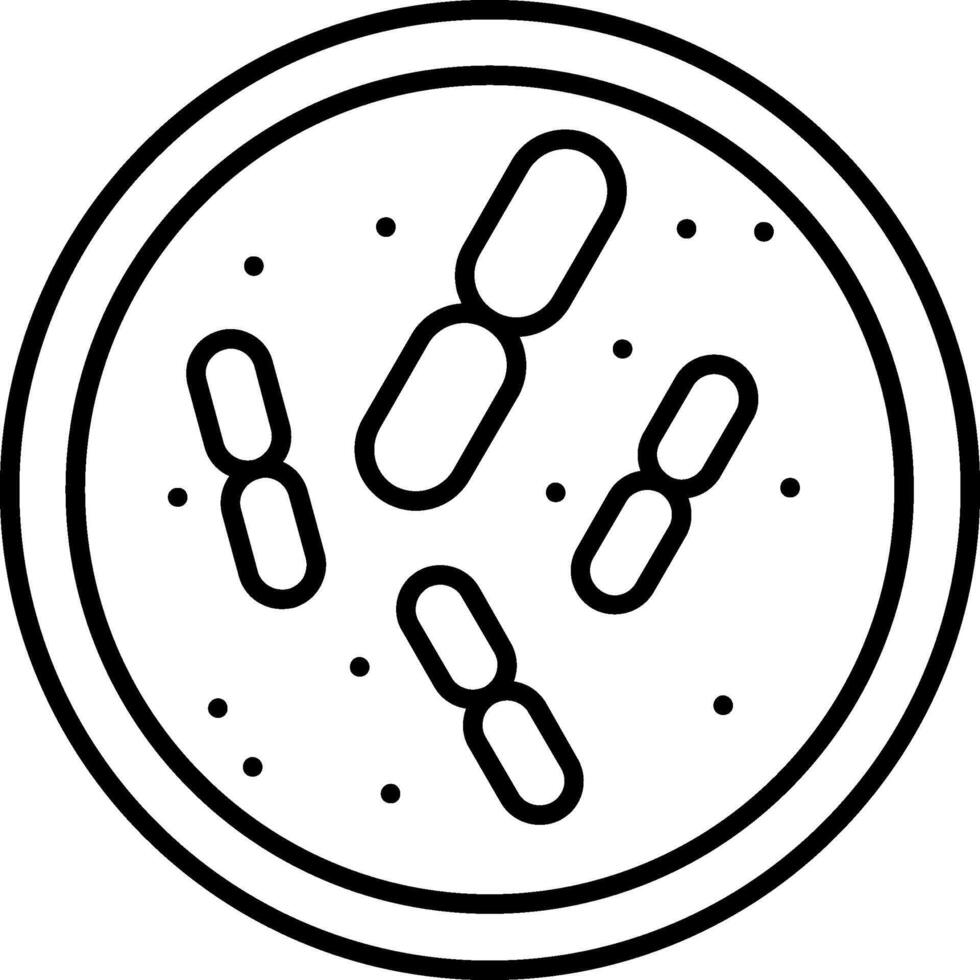 Bacteria Line Icon vector