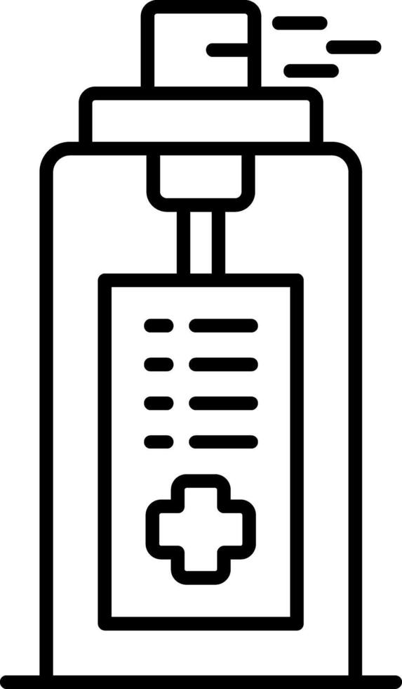 Disinfectant Spray Line Icon vector