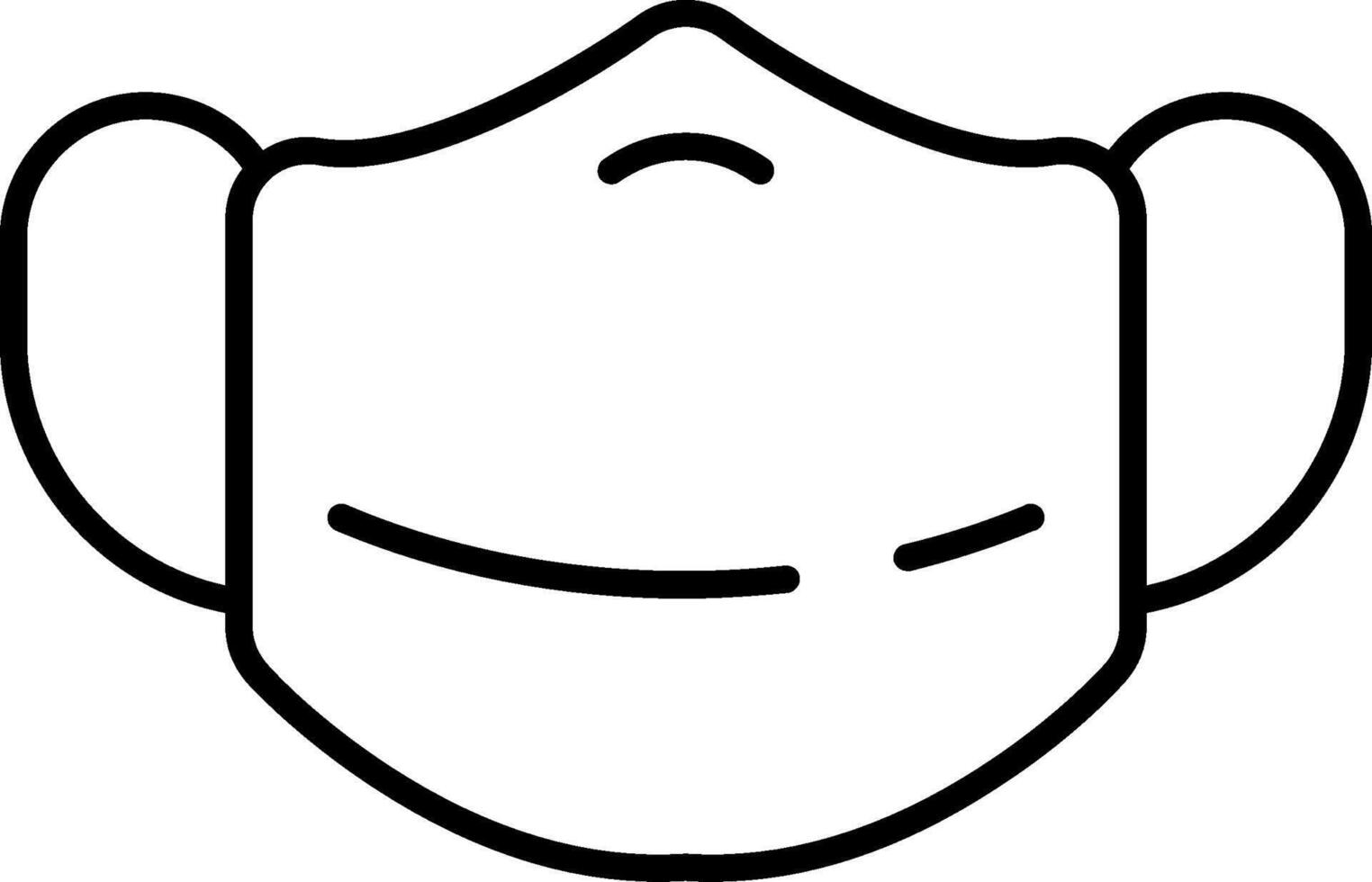 Medical Mask Line Icon vector