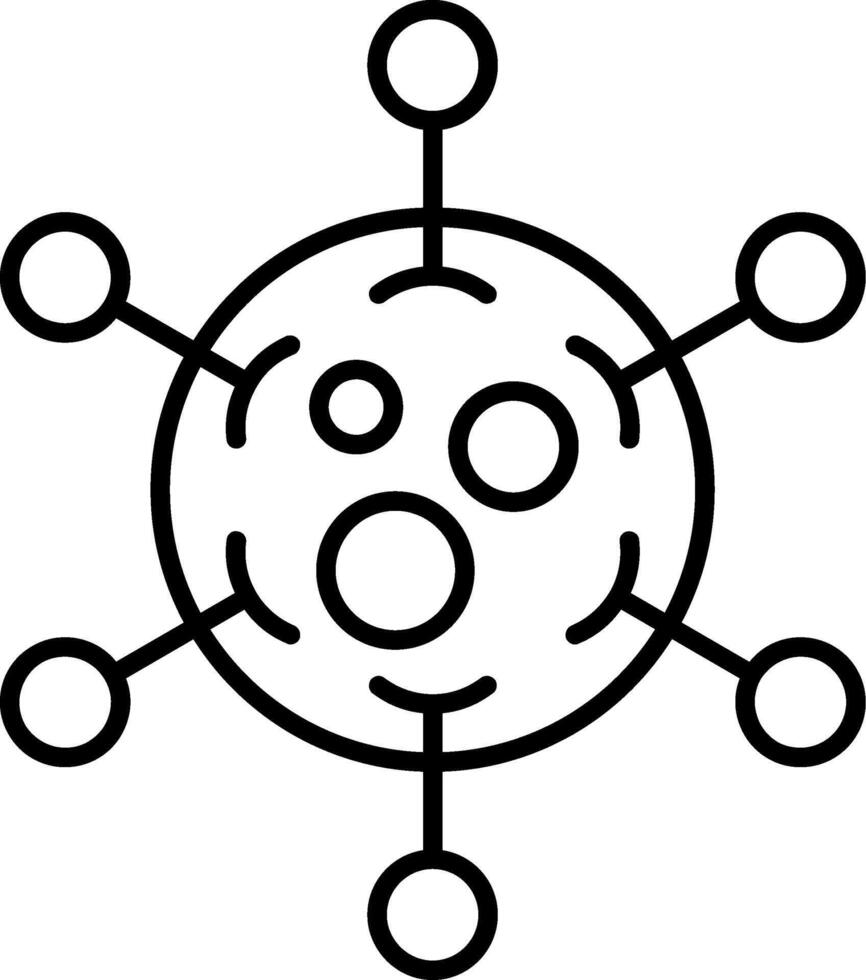 Virus Line Icon vector