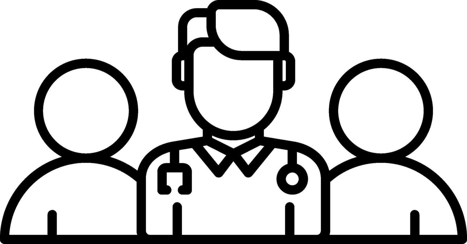 Medical Team Line Icon vector