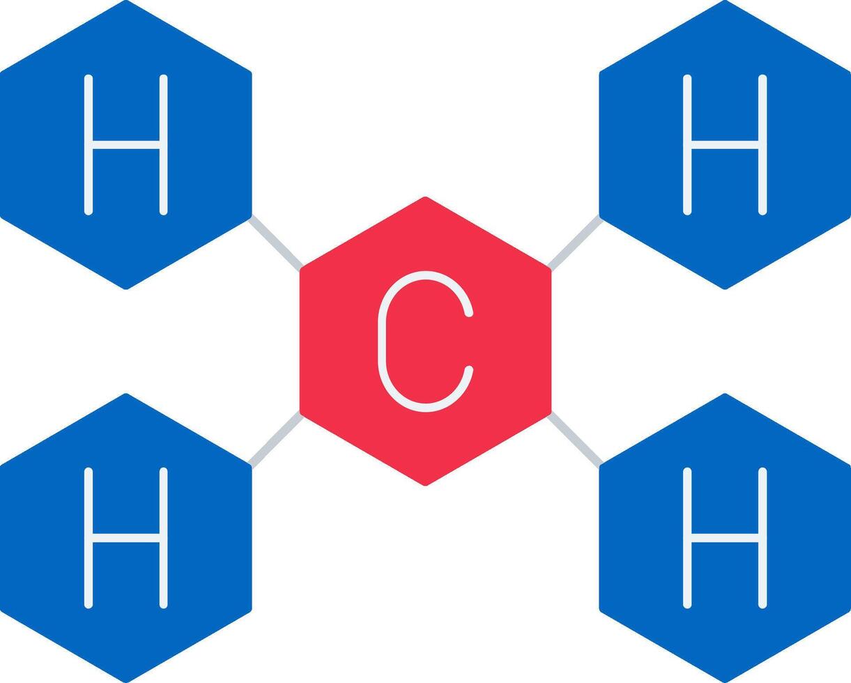 Methane Flat Icon vector