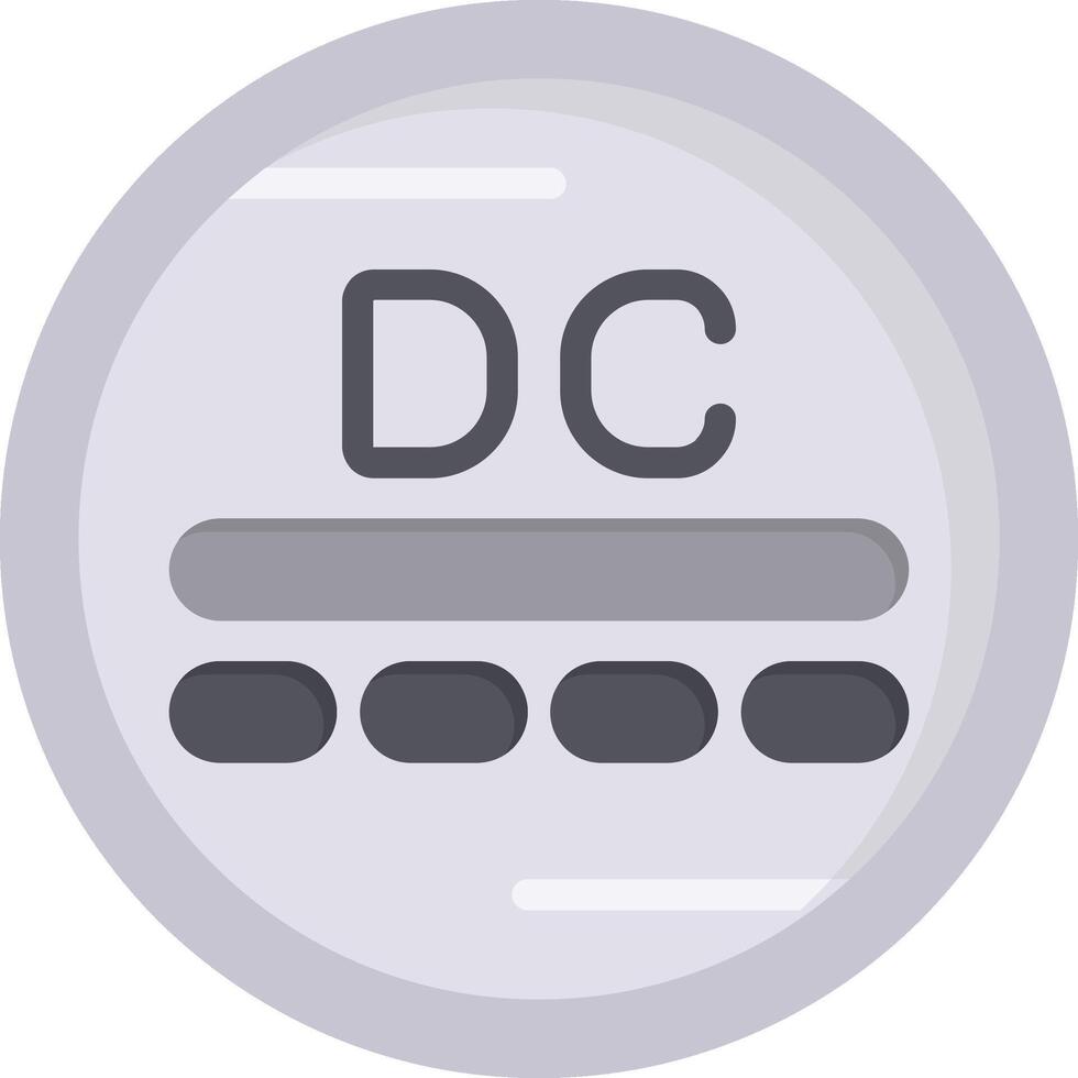Dc Power Flat Icon vector