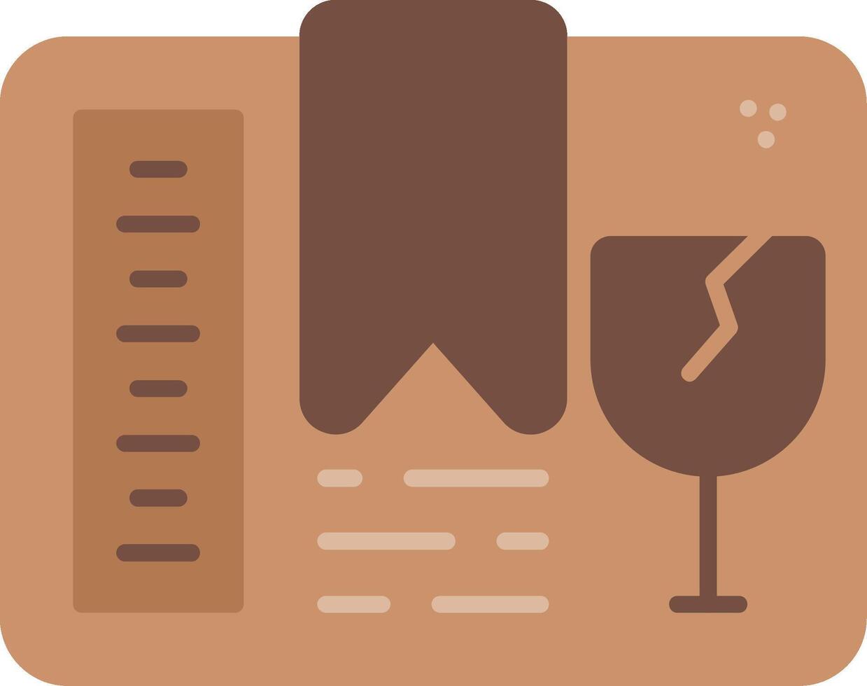 Fragile Flat Icon vector