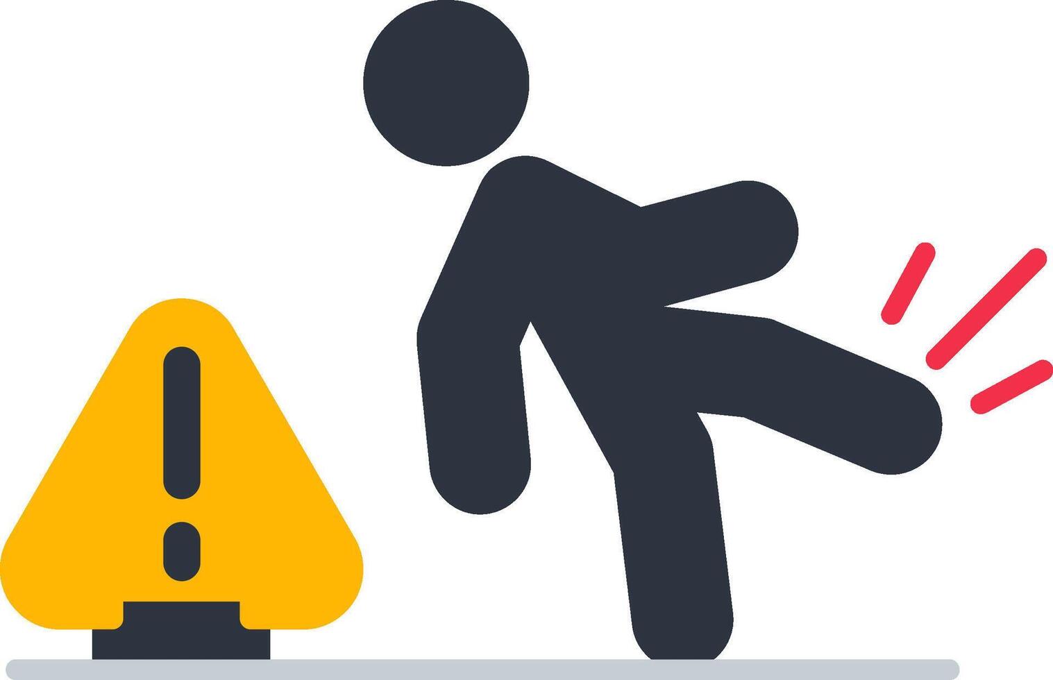 Slip and Fall Flat Icon vector