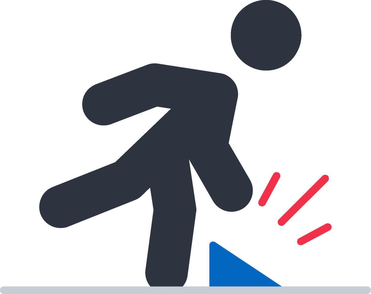 Trip Hazard Flat Icon vector