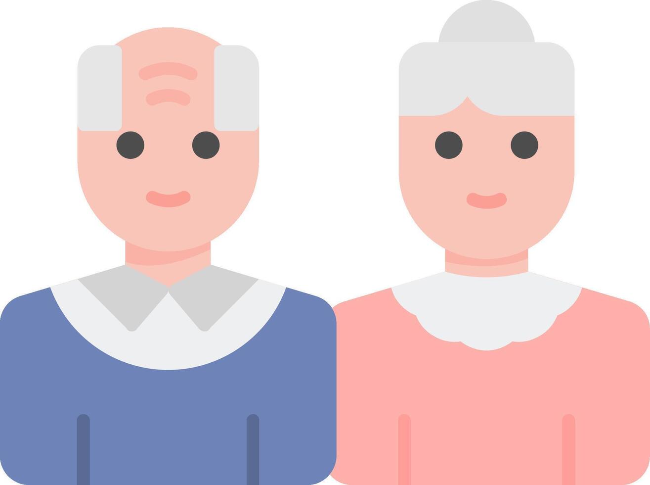 Senior Couple Flat Icon vector