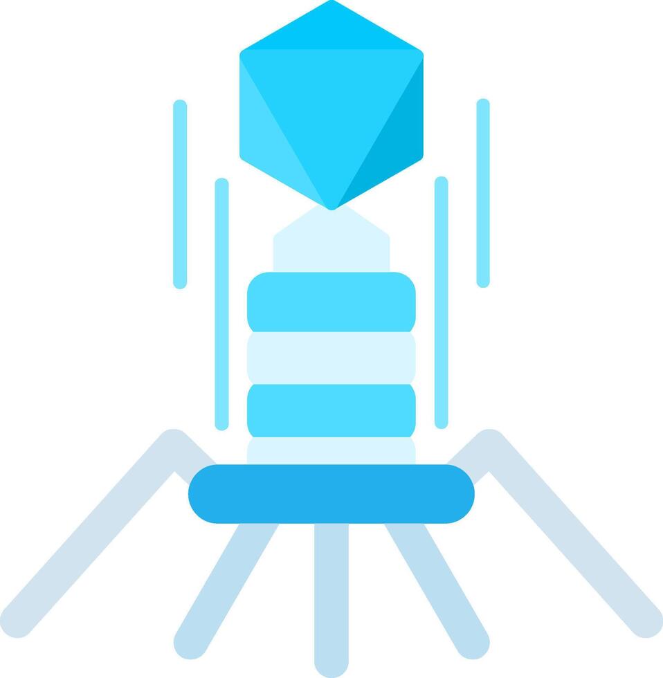 Bacteriophage Flat Icon vector
