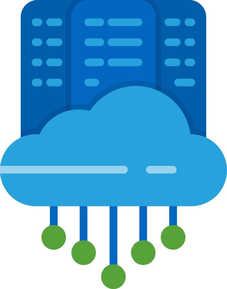 Web Hosting Flat Icon vector