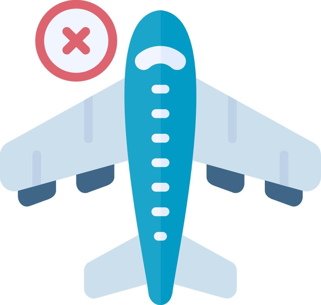 Flight Cancelled Flat Icon vector