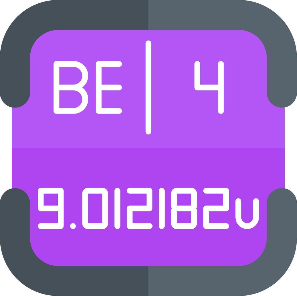 Beryllium Periodic Table Element vector