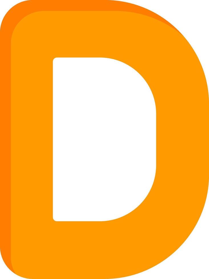 Capital D Icon vector