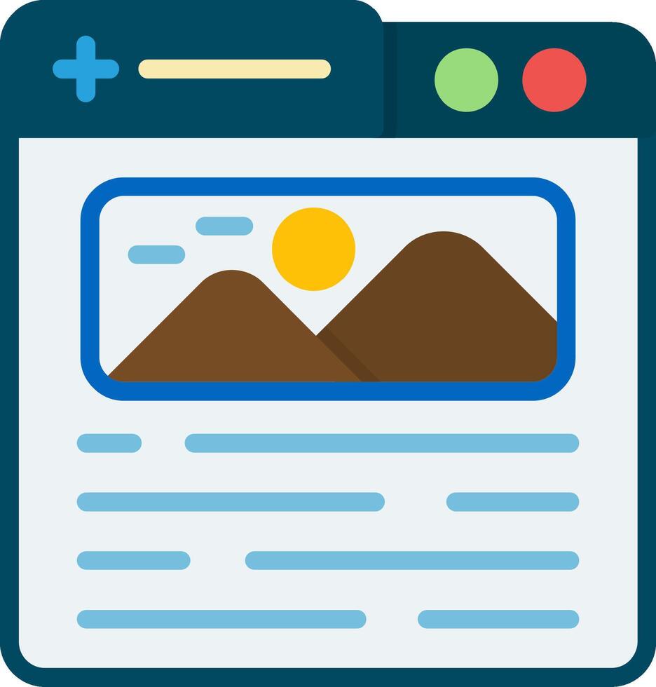 Landing Page Flat Icon vector