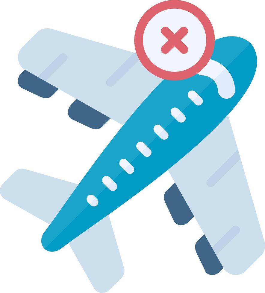 Flight Cancelled Flat Icon vector