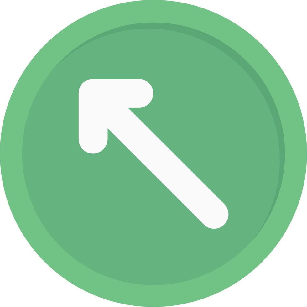 Up-Left Arrow Flat Icon vector