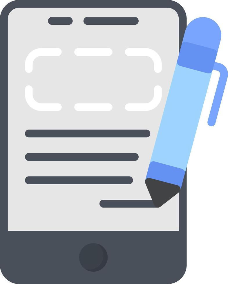 Digital Signature Flat Icon vector