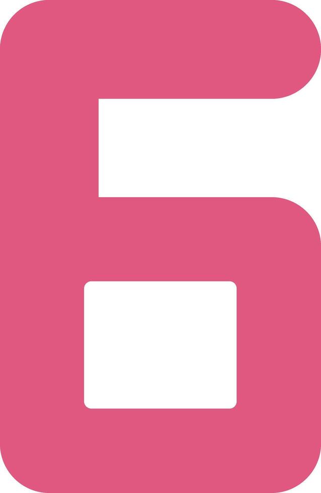 Six Flat Icon vector