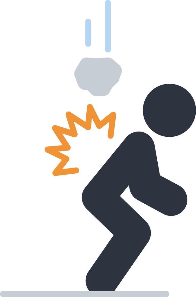 Back Injury Flat Icon vector