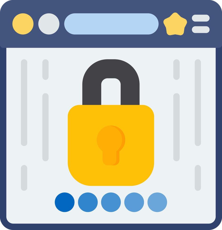 Privacy Policy Flat Icon vector