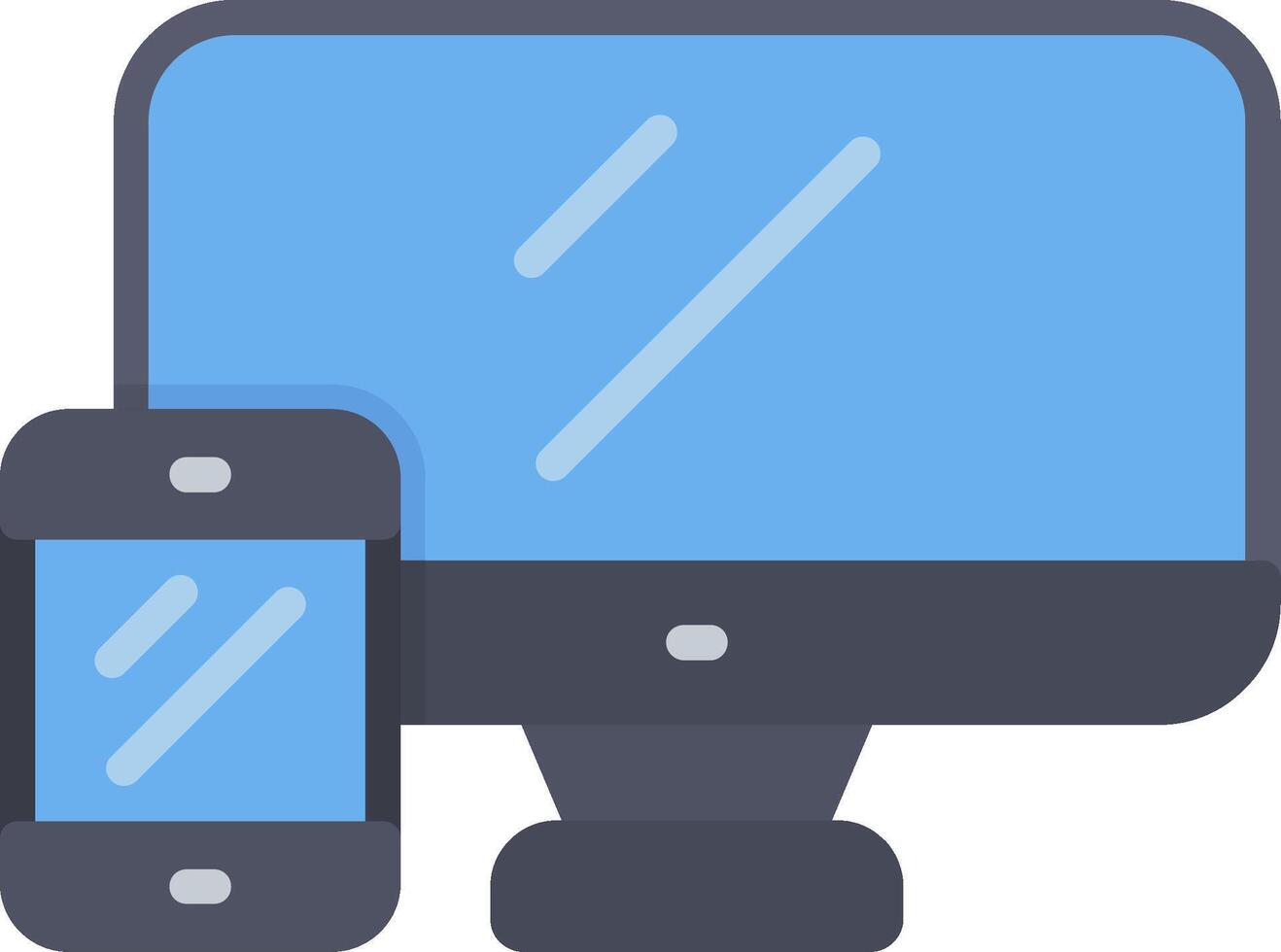 Responsive Design Flat Icon vector