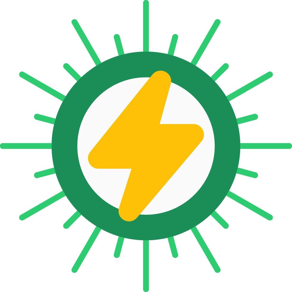 Solar Energy Flat Icon vector