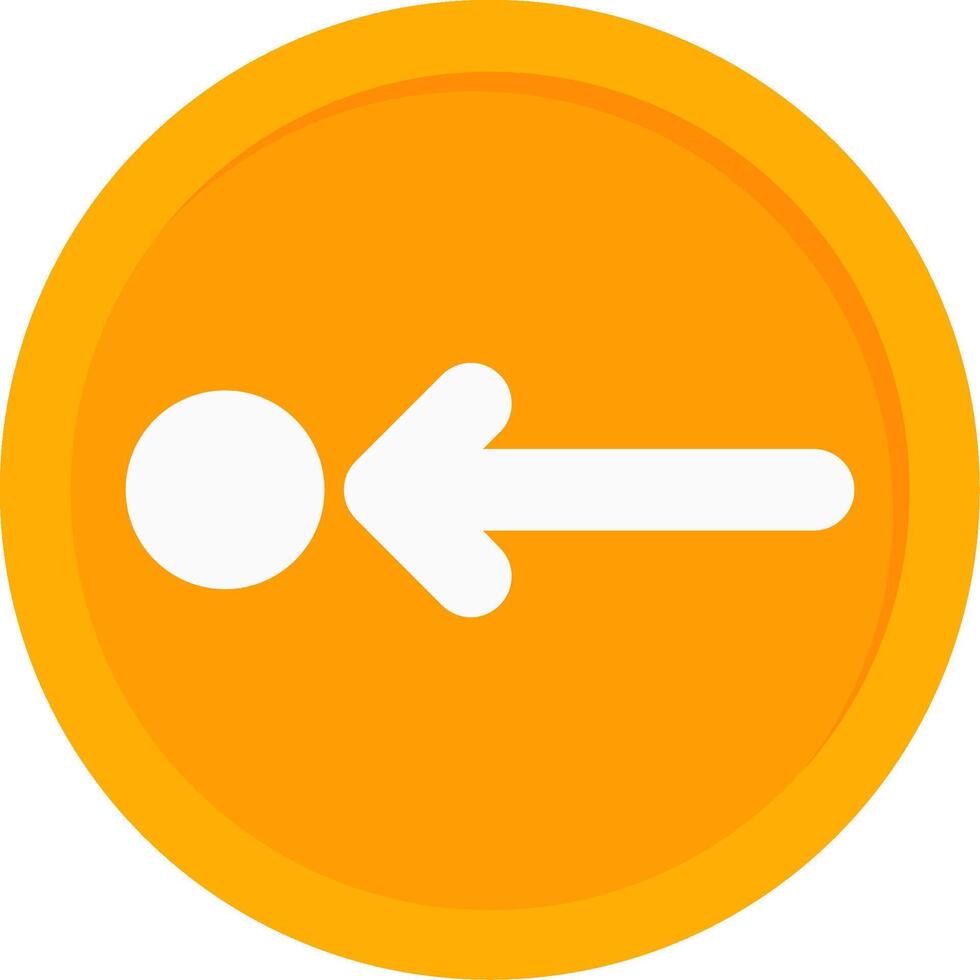Arrow Pointing Left Flat Icon vector
