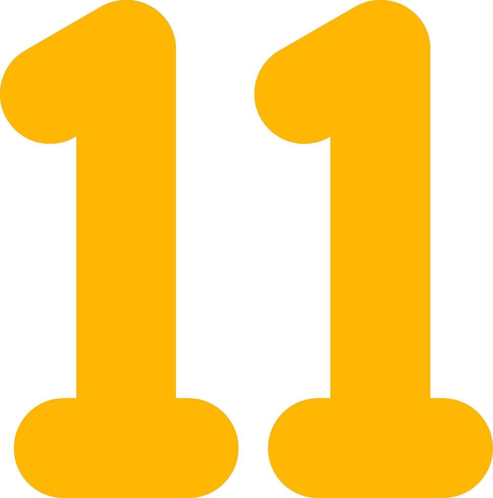 Eleven Flat Icon vector