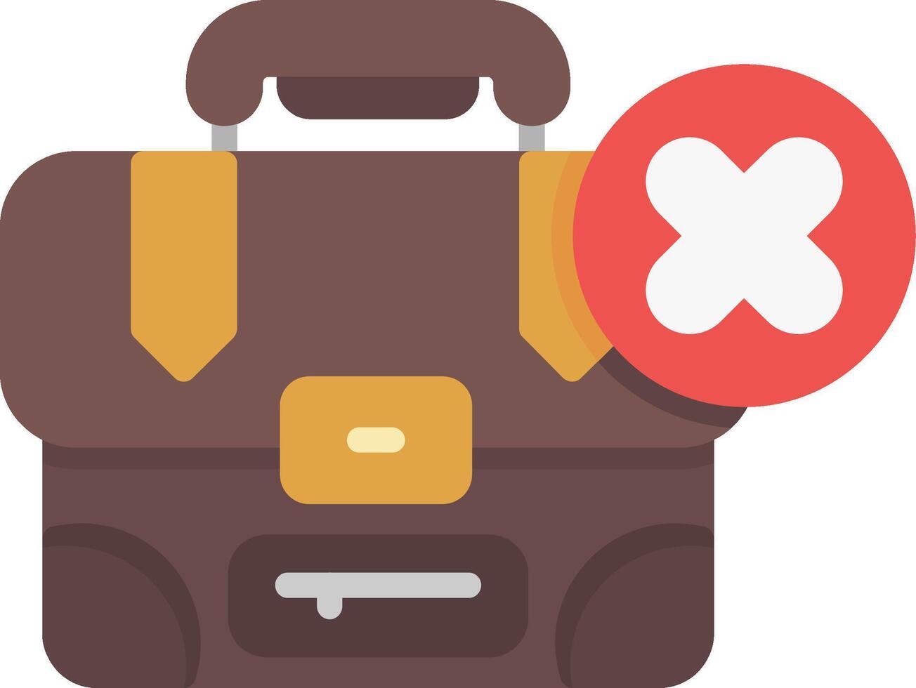 No Travelling Flat Icon vector