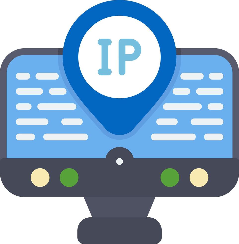 Ip Address Flat Icon vector