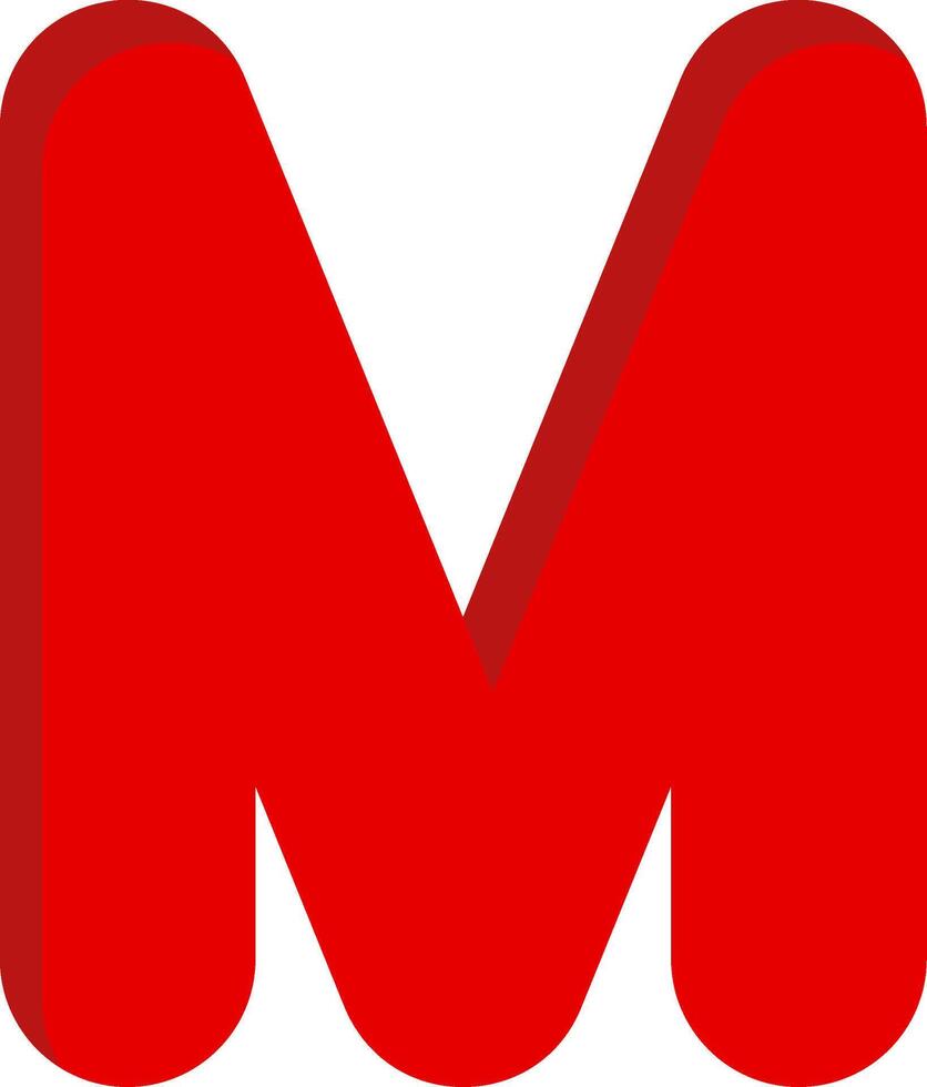 Capital M Icon vector