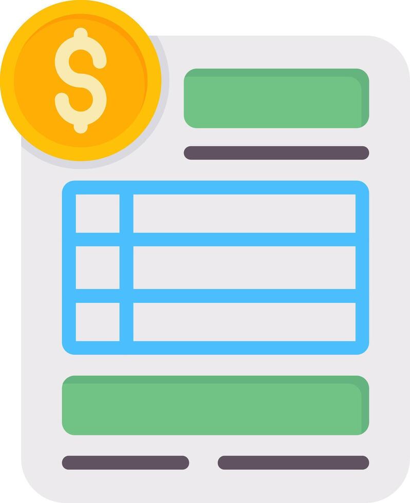 Invoice Flat Icon vector
