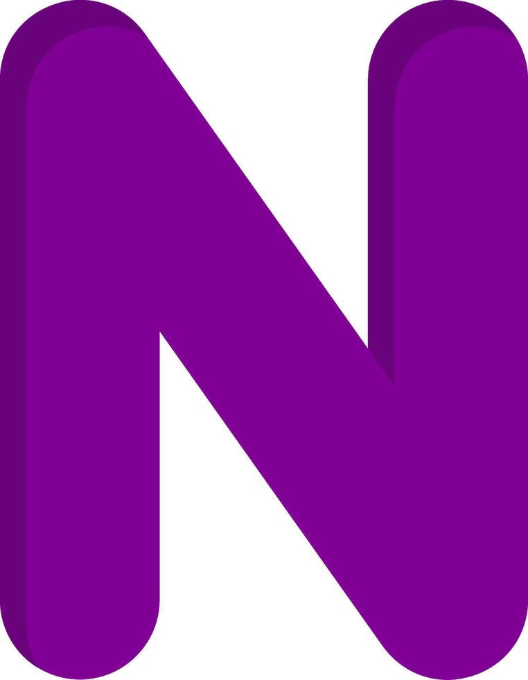 Capital N Icon vector