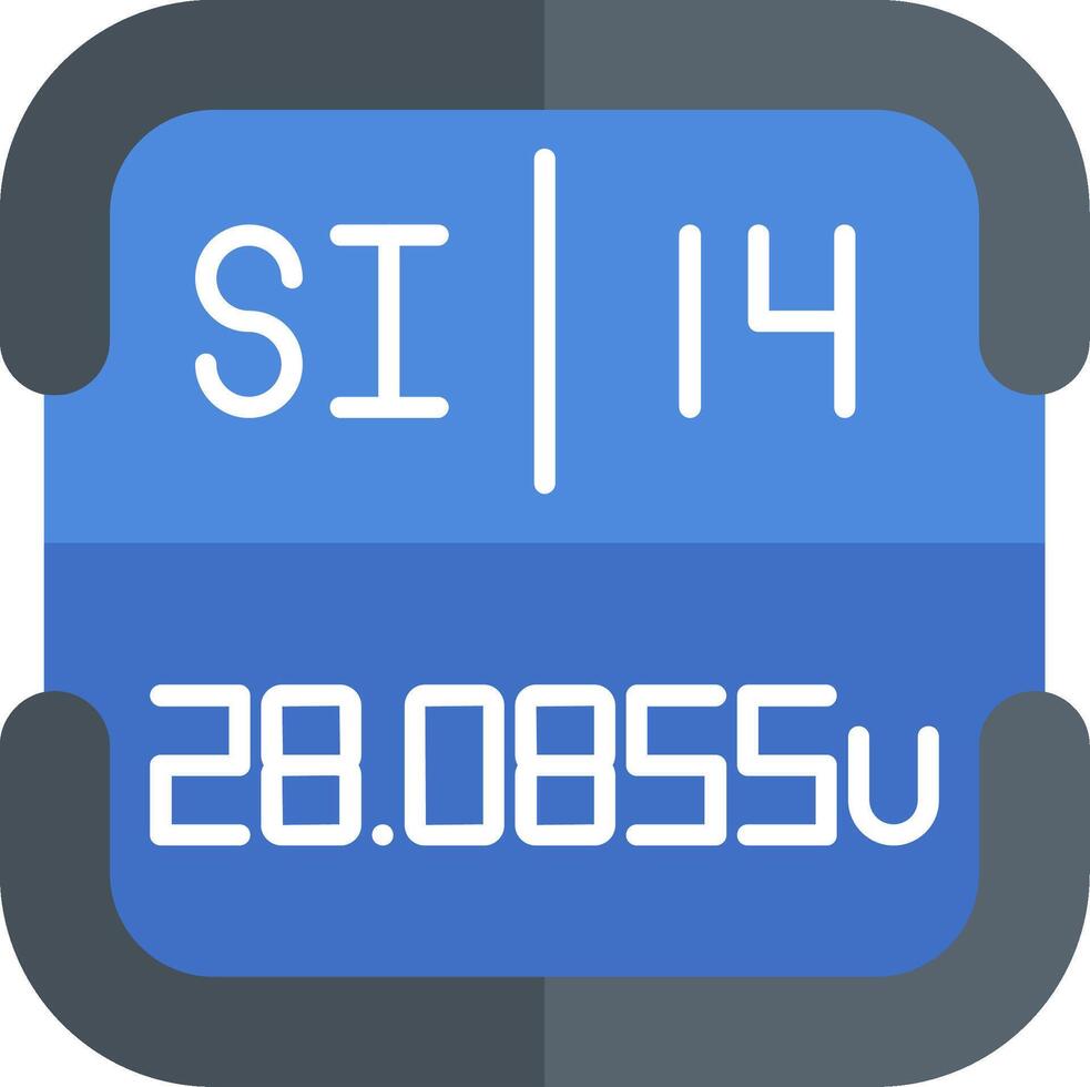 SilFlat Icon Periodic Table Element vector