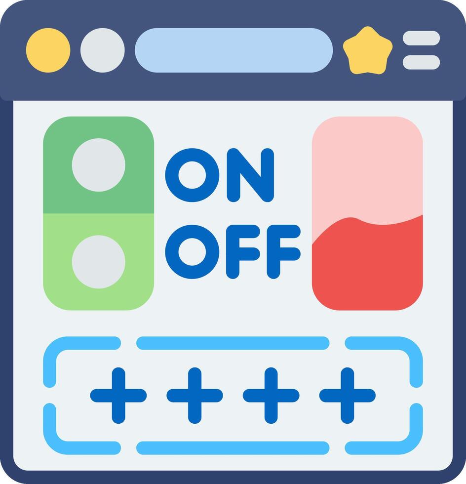 Switch On Flat Icon vector