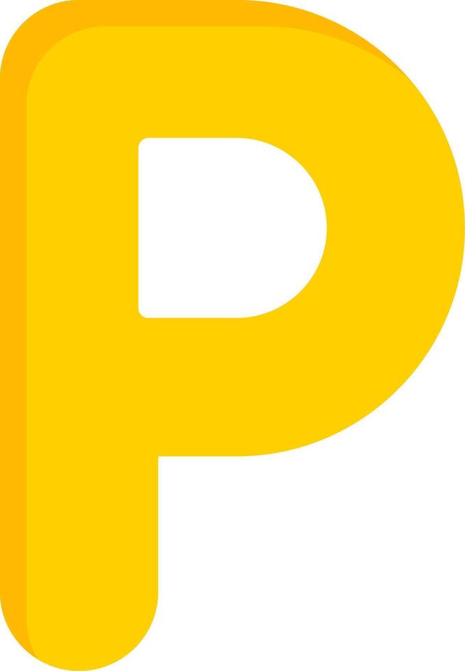 Capital P Icon vector