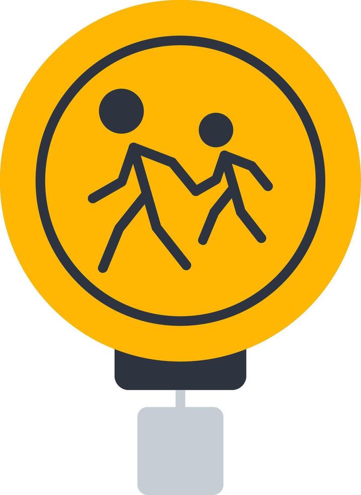 School Crossing Flat Icon vector