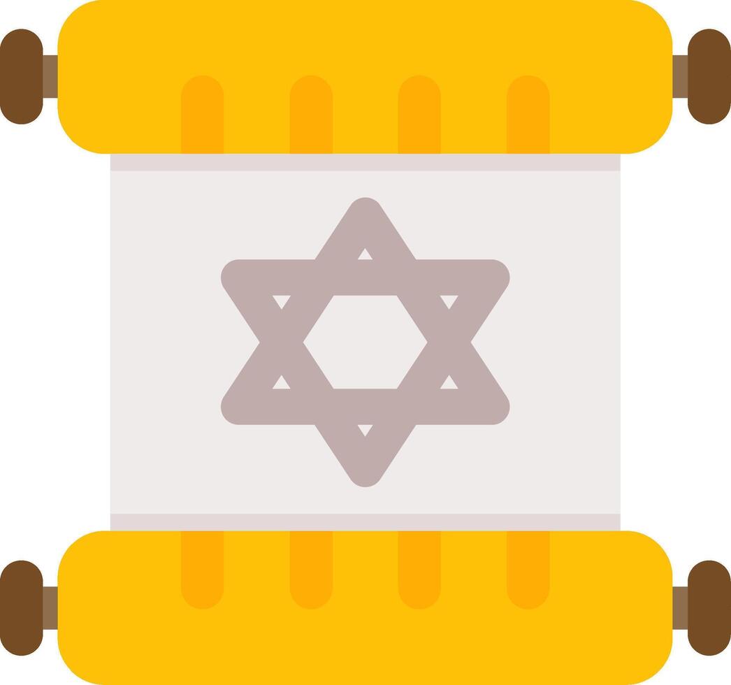 Scroll torah Flat Icon vector