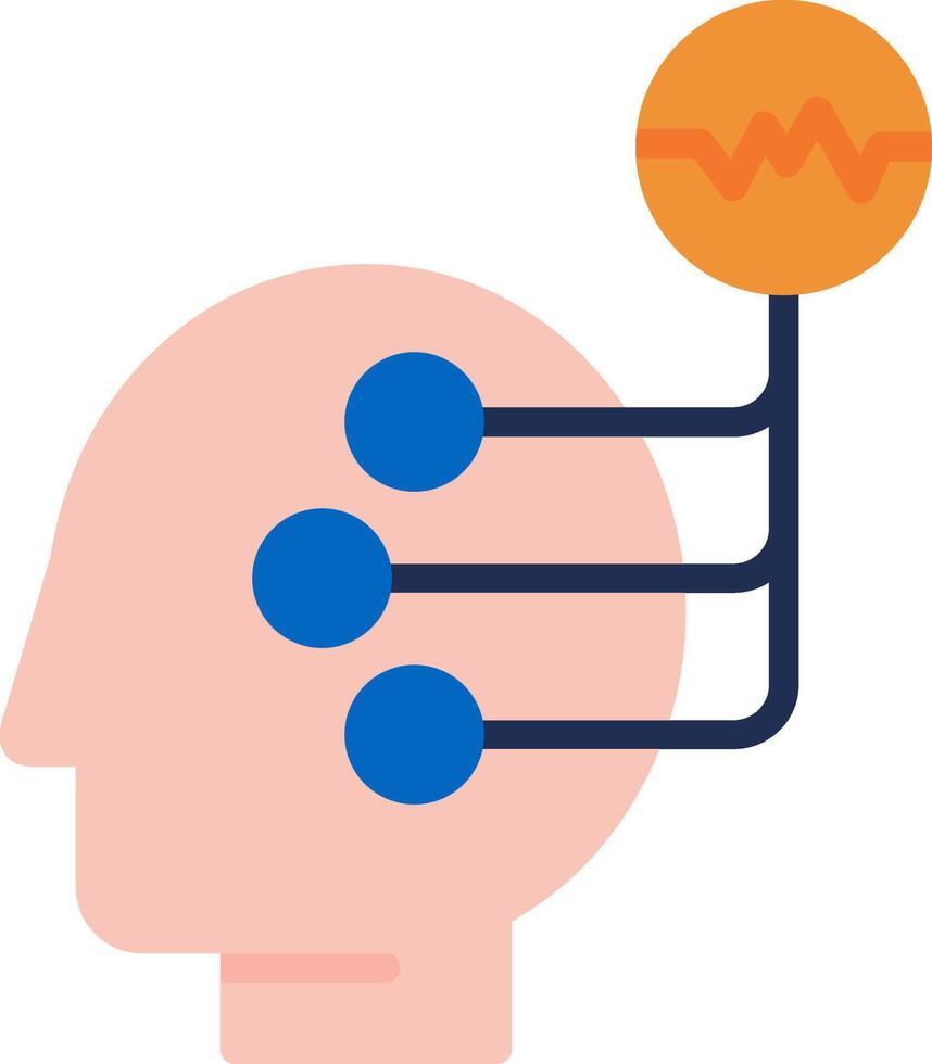 Electroencephalogram Flat Icon vector