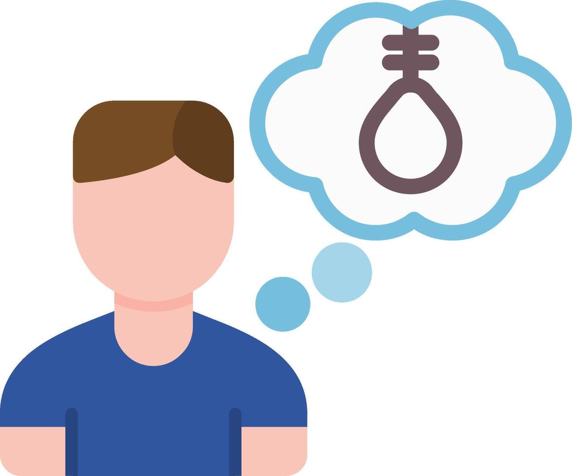Suicide Flat Icon vector