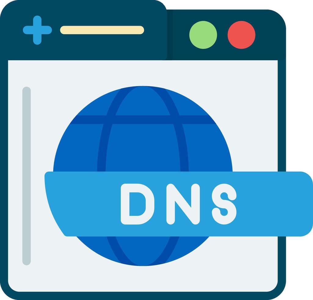 Dns Flat Icon vector