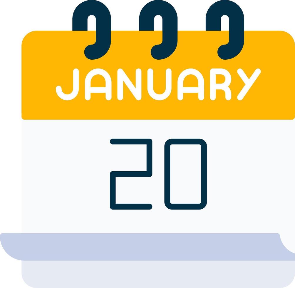 January 20 Icon vector