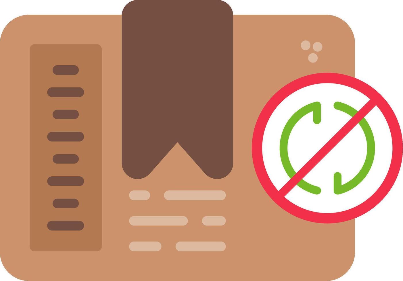Non-Recyclable Flat Icon vector