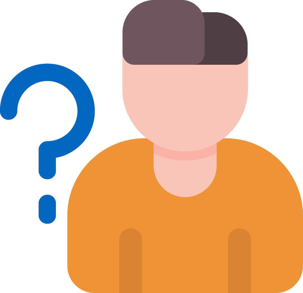 Thinking Flat Icon vector