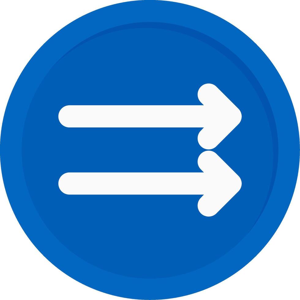 Double Right Arrow Flat Icon vector