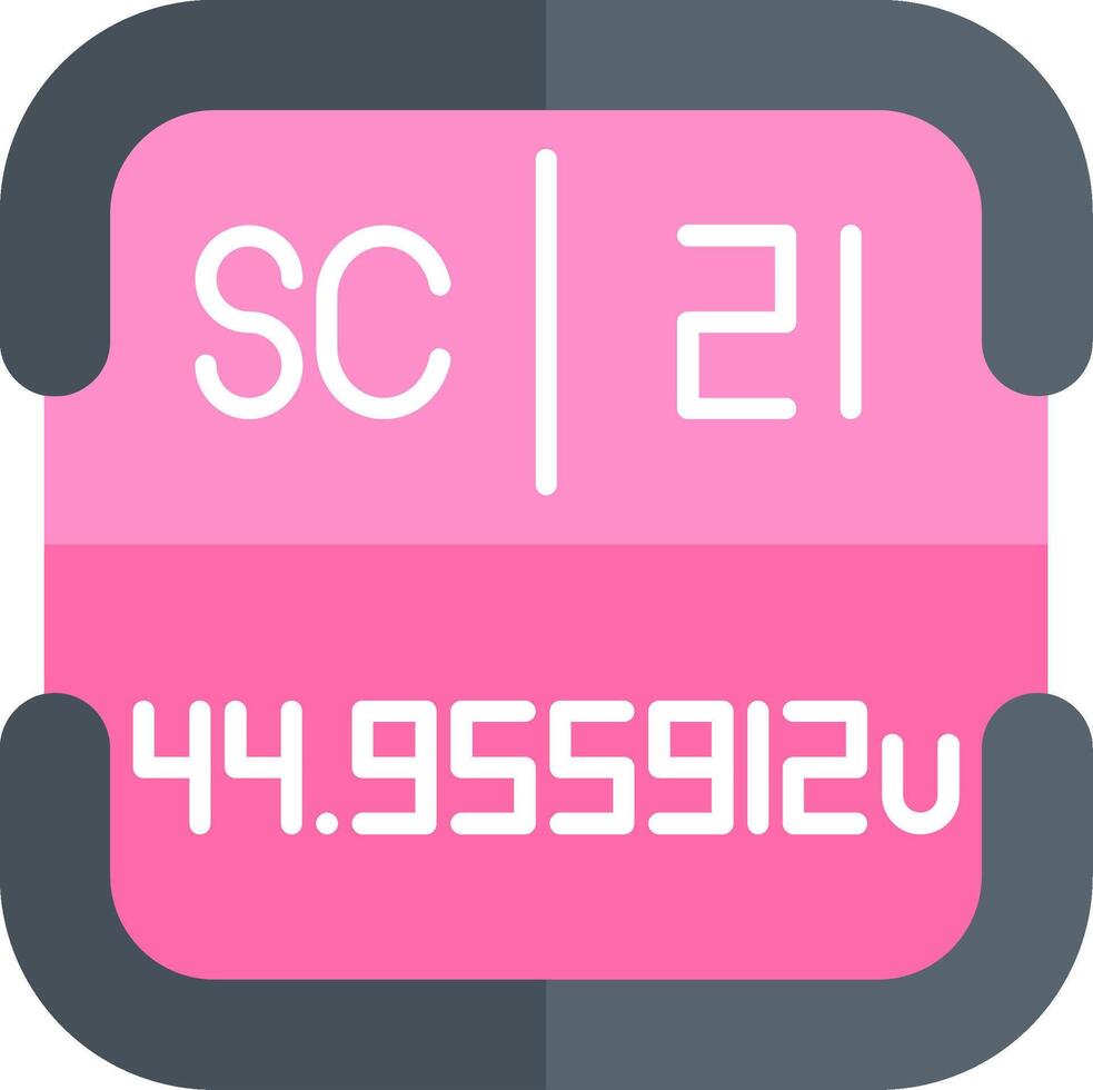 Scandium Periodic Table Element vector