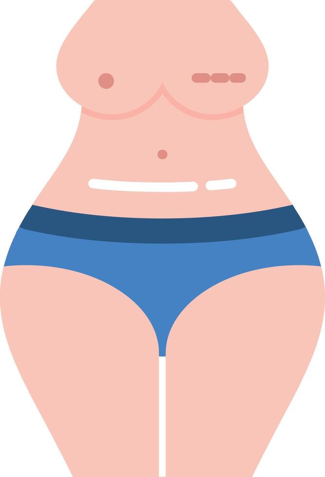 Breast Surgery Flat Icon vector