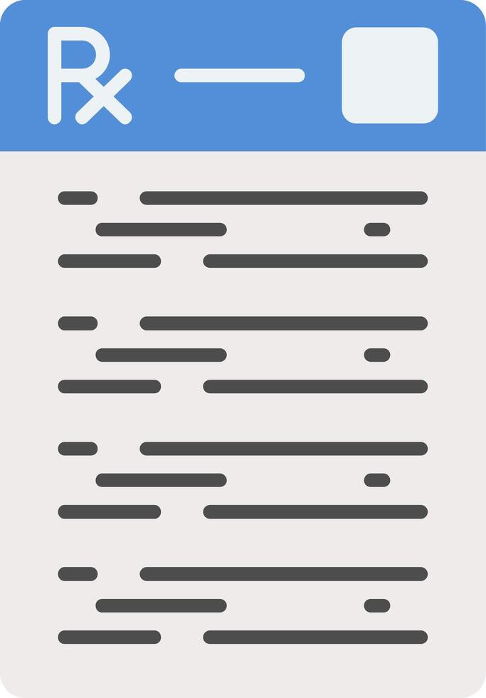 Prescription Flat Icon vector